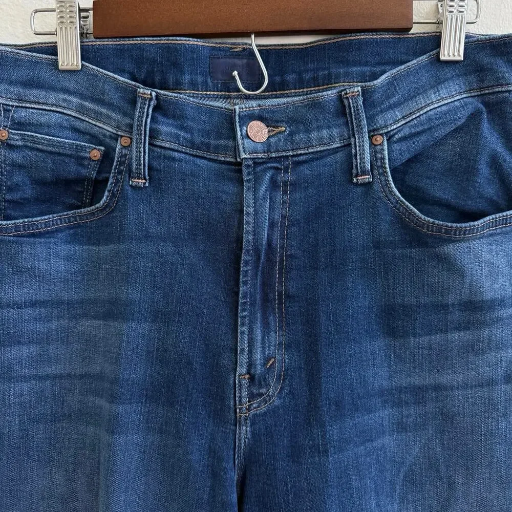 MOTHER The Dodger Ankle 29 Wide Leg On Your Left Jeans Dark Wash